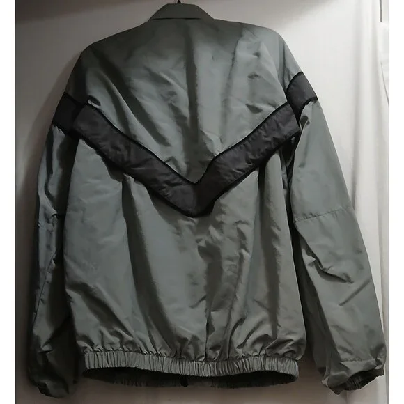 VTG 00s US Army PT Jacket Men’s Medium UNICOR Gray Black Full Zip Streetwear - Picture 3 of 8